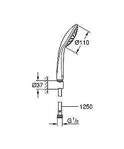 Душевая гарнитура Grohe Euphoria 27354000 купить в интернет-магазине сантехники Sanbest