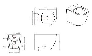 Унитаз приставной Bravat GINA C01011W-ENG с крышкой микролифт купить в интернет-магазине Sanbest