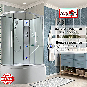 Душевая кабина AvaCan EM Серия EM5812 NT 120х80 без крыши прозрачная купить в интернет-магазине Sanbest