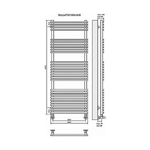 Полотенцесушитель водяной Terminus Ватра П28 500x1426 купить в интернет-магазине сантехники Sanbest