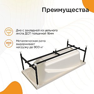 Ванна с гидромассажем Радомир Роза 2-83-2-0-9-208Р 169х77 ЛЮКС ХРОМ белая купить в интернет-магазине Sanbest