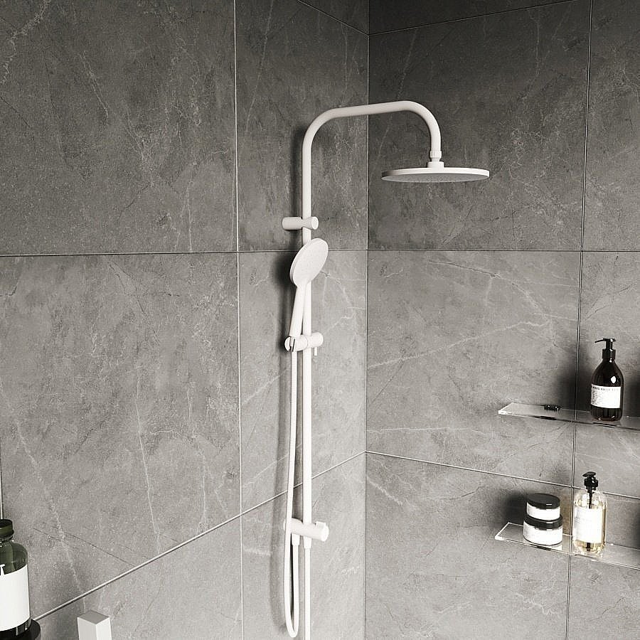 Душевая система Damixa Origin Bit DX977700200 белая матовая купить в интернет-магазине сантехники Sanbest