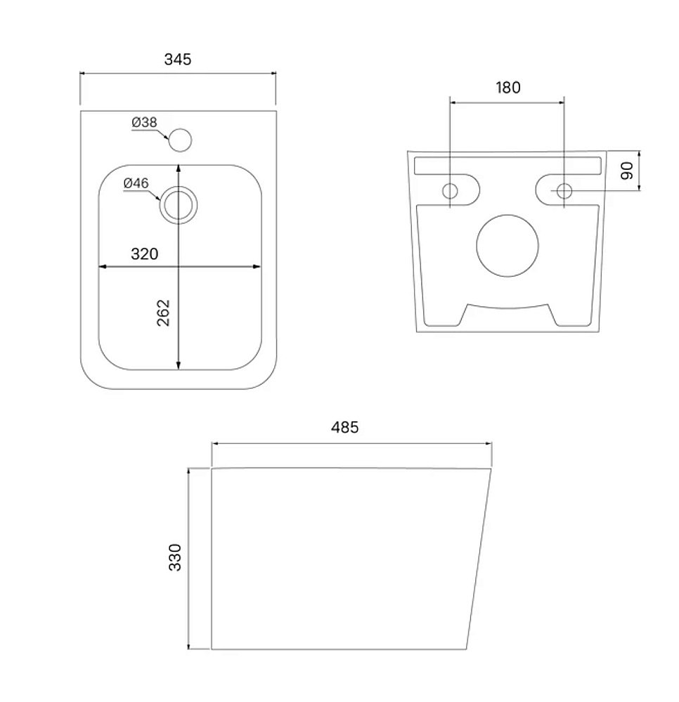 Биде Iddis Bild BILRW02i82 белый купить в интернет-магазине Sanbest