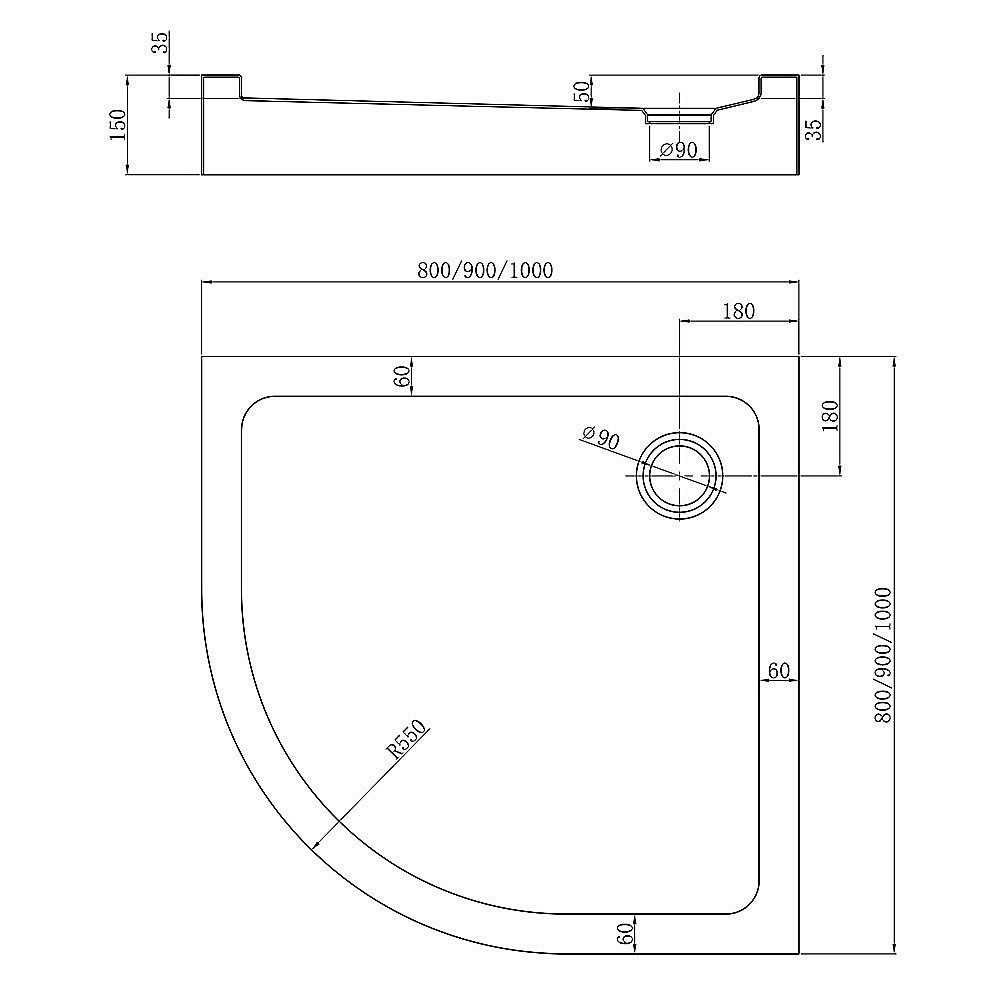 Душевой поддон Veconi Tezeo TZ51-80-C5 80х80 белый купить в интернет-магазине Sanbest