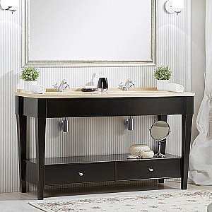 Консоль с раковиной Caprigo Dallas 160 двойная для ванной в интернет-магазине сантехники Sanbest