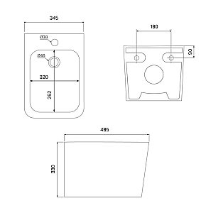 Биде Iddis Bild BILRW02i82 белый купить в интернет-магазине Sanbest