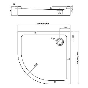 Душевой поддон Veconi Tezeo TZ51-80-C5 80х80 белый купить в интернет-магазине Sanbest