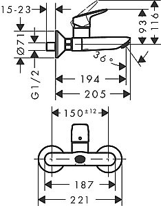 Смеситель для раковины Hansgrohe Logis 71225000 купить в интернет-магазине сантехники Sanbest