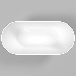 Ванна из искусственного камня WhiteCross Coral A 165x75 черный/белый глянец купить в интернет-магазине Sanbest