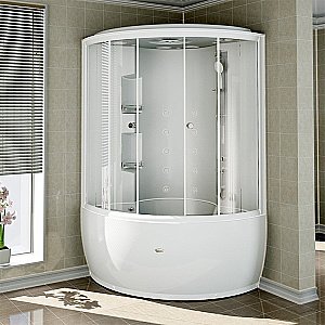 Душевой бокс Радомир Лаура 128х128 стекло прозрачное купить в интернет-магазине Sanbest