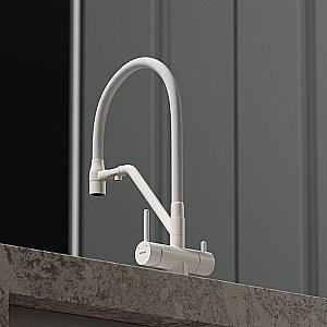 Смеситель для кухни Sancos Dora SC4003MW белый матовый купить в интернет-магазине сантехники Sanbest