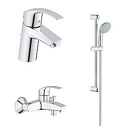 Набор смесителей для ванной Grohe Eurosmart 124446 хром купить в интернет-магазине сантехники Sanbest