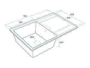 Мойка кухонная Paulmark Flugen PM217850-BE Бежевая купить в интернет-магазине сантехники Sanbest