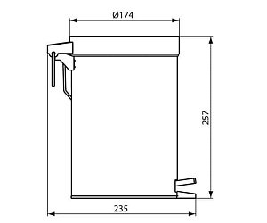 Мусорное ведро Ideal Standard IOM A9104MY купить в интернет-магазине сантехники Sanbest