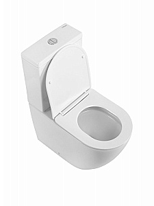 Унитаз напольный CEZARES STYLUS-TOR CZR-538-CP-TOR/SC безободковый, смыв торнадо, с бачком, с крышкой микролифт, белый купить в интернет-магазине Sanbest