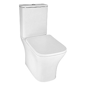 Унитаз напольный Azario Kashmir AZ-9143S белый, безободковый, с бачком, с крышкой микролифт купить в интернет-магазине Sanbest