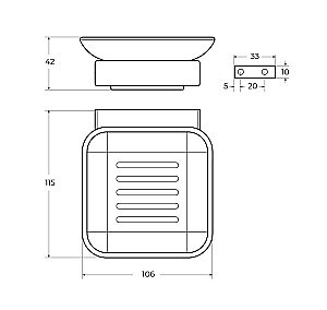 Мыльница Cezares SLIDER-SODS-NOP черная матовая купить в интернет-магазине сантехники Sanbest