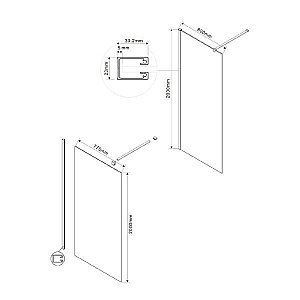 Душевая перегородка Vincea Walk-In VSW-1H800CL 80 купить в интернет-магазине Sanbest