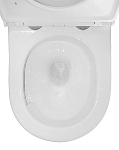 Унитаз подвесной Azario Luzio AZ-098-UQ белый, безободковый, с крышкой микролифт, слив торнадо купить в интернет-магазине Sanbest