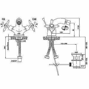 Смеситель для биде Cezares GOLF-BS1-02 бронза купить в интернет-магазине сантехники Sanbest