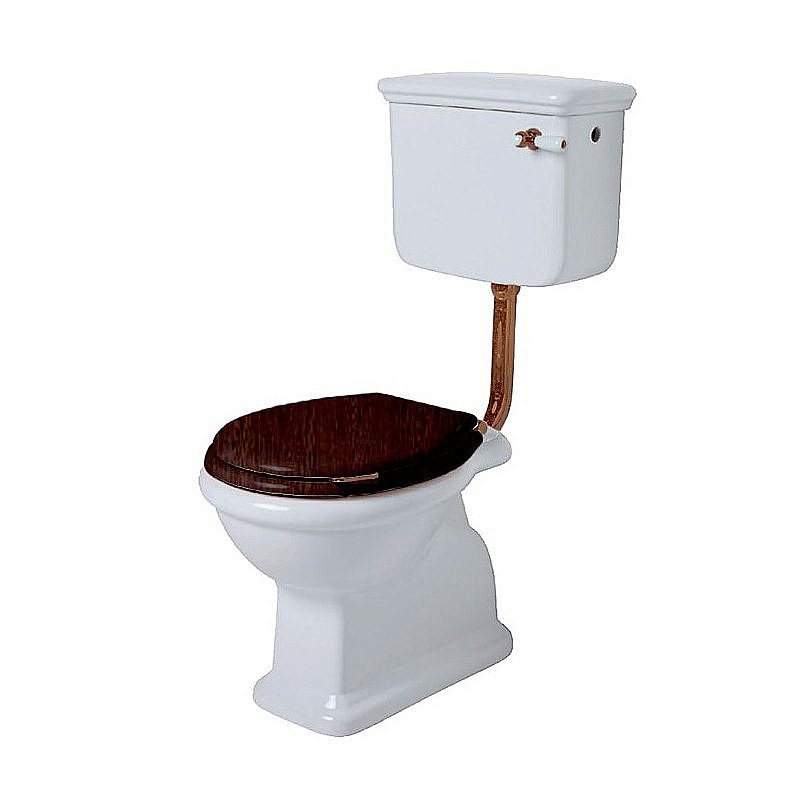 Унитаз SIMAS Lante LA02 с фронтальной ручкой бронза, белый купить в интернет-магазине Sanbest