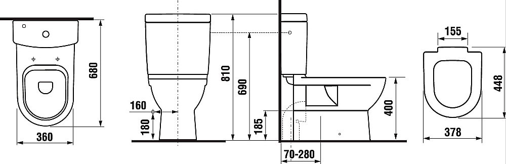 Унитаз напольный Jika Mio 8.2371.6.000.000.1 белый, с бачком купить в интернет-магазине Sanbest