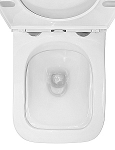 Унитаз напольный Azario Quadro AZ-2175-1 белый, безободковый, с бачком, с крышкой микролифт купить в интернет-магазине Sanbest