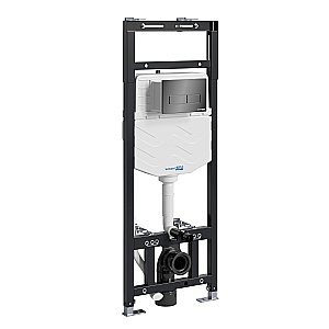 Инсталляция для унитаза WasserKraft Alme 15TLT.010.ME.PB03 кнопка черная глянцевая купить в интернет-магазине сантехники Sanbest