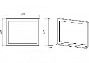 Зеркало Misty Винтаж 100x80 дуб в ванную от интернет-магазине сантехники Sanbest