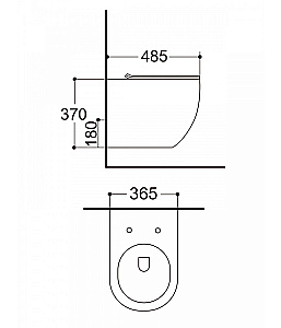 Унитаз подвесной Agger AT09150 безободковый, с инсталляцией, смыв торнадо, с крышкой микролифт, белый глянцевый купить в интернет-магазине Sanbest