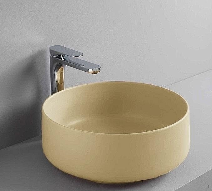 Раковина накладная Artceram Cognac 42 COL001 12 00 Giallo Zinco купить в интернет-магазине Sanbest