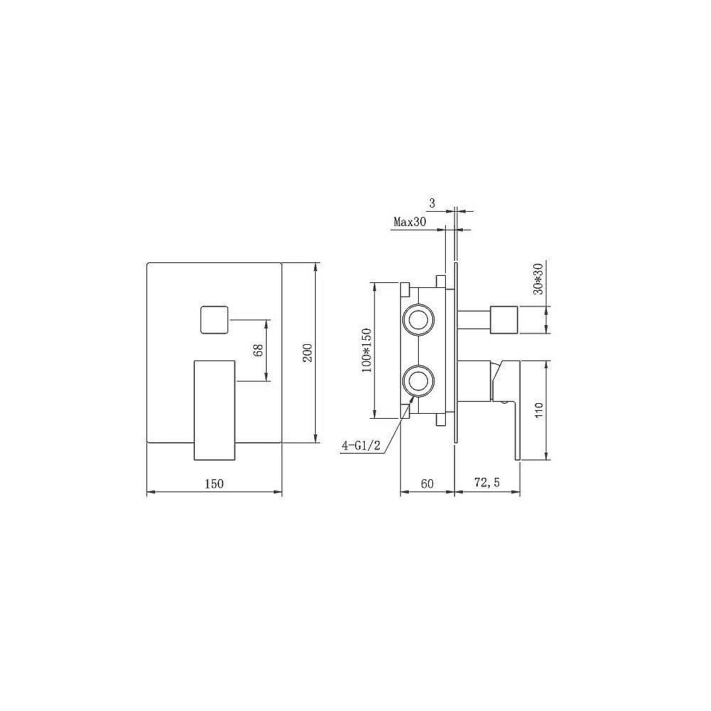 Душевая система Berges NARDIS 2S 71001 хром купить в интернет-магазине сантехники Sanbest