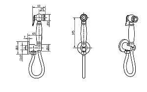Гигиеническая лейка Boheme BRILLANTE 406 купить в интернет-магазине сантехники Sanbest