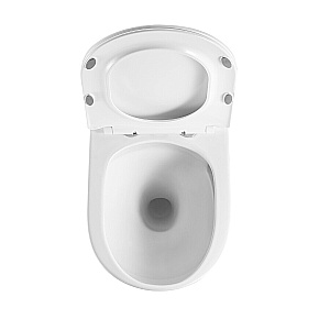 Унитаз подвесной Grossman Thin Rim GR-5604SQ белый, безободковый, с крышкой микролифт, слив торнадо купить в интернет-магазине Sanbest