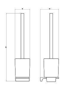 Туалетный ершик в комплекте WONZON & WOGHAND ECLIPSE, Черный (WW-9129-BL) купить в интернет-магазине сантехники Sanbest