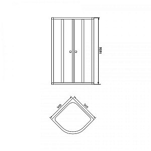 Душевой угол Aquanet AQ7 90х90 стекло матовое/профиль белый купить в интернет-магазине Sanbest