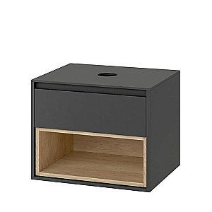 Тумба с раковиной Excellent TUTO MLEX.0102.600.GRBL 60 серый/дуб для ванной в интернет-магазине Sanbest