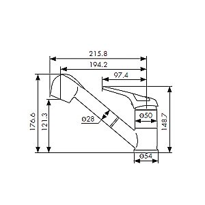 Смеситель для кухни Kaiser Safira 22066 купить в интернет-магазине сантехники Sanbest