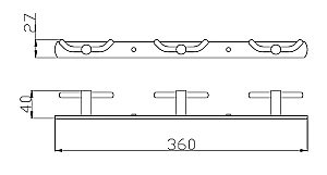 Планка с крючками Rav-Slezak COLORADO COA0102 купить в интернет-магазине сантехники Sanbest