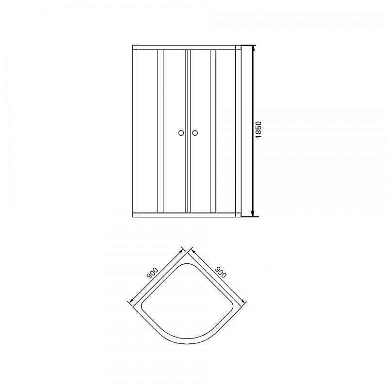 Душевой угол Aquanet AQ7 90х90 стекло матовое/профиль белый купить в интернет-магазине Sanbest