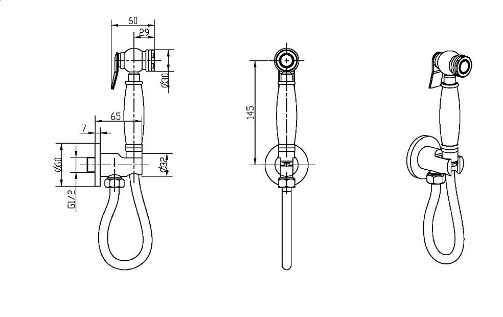 Гигиеническая лейка Boheme BRILLANTE 406 купить в интернет-магазине сантехники Sanbest