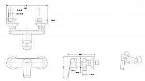 Смеситель для душа Bravat Rhein F9429564CP-01-ENG купить в интернет-магазине сантехники Sanbest