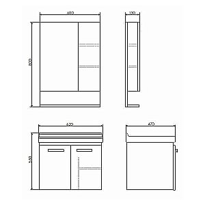 Зеркало со шкафом Comforty Рига 60 в ванную от интернет-магазине сантехники Sanbest