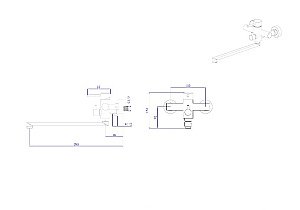 Смеситель для ванны Rush Melos SUS1101-51Grey графит купить в интернет-магазине сантехники Sanbest