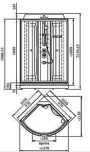 Душевая кабина Радомир Паола 103х103 стекло прозрачное/профиль белый купить в интернет-магазине Sanbest