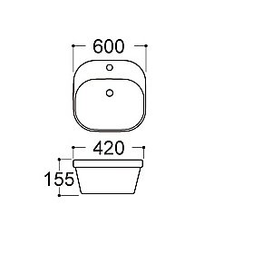 Раковина Aquatek 50 Амадео AQ5042-00 белая купить в интернет-магазине Sanbest