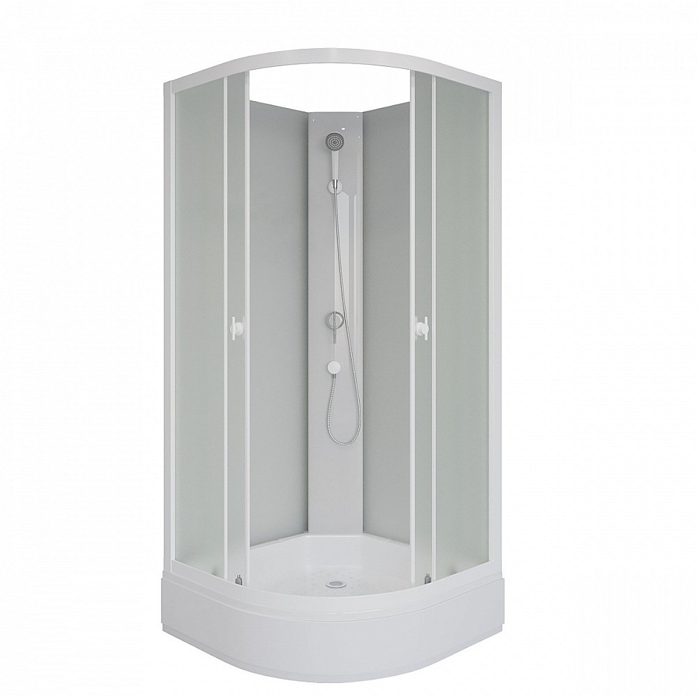 Душевая кабина Niagara Promo, P100/26/MT/BK, матовое стекло, 100x100 см купить в интернет-магазине Sanbest