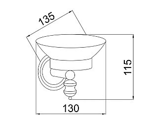 Мыльница Boheme Vogue Nero 10183 купить в интернет-магазине сантехники Sanbest