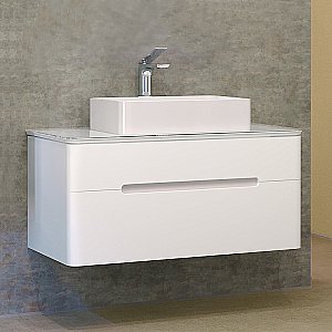 Тумба с раковиной Jorno Bosko 100 белая для ванной в интернет-магазине Sanbest