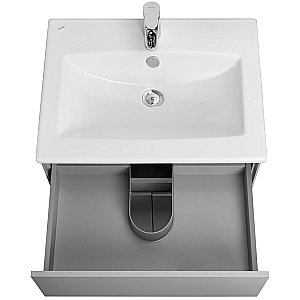 Тумба с раковиной Акватон Форест 60 туманный серый для ванной в интернет-магазине Sanbest